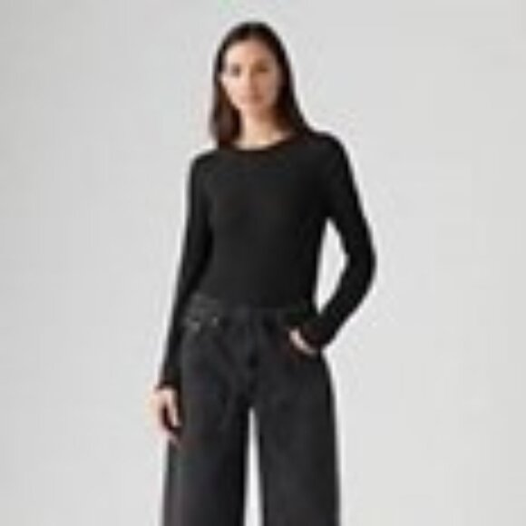 Levi’s® Lightweight Slub Long-Sleeve Tee – Caviar Black  XL - Picture 1 of 3